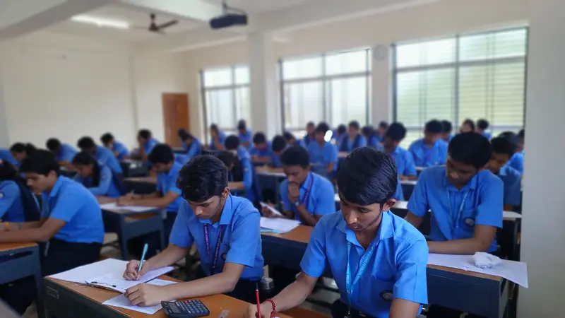 Supervised Competitive Examination Hall at Arjuna PU College